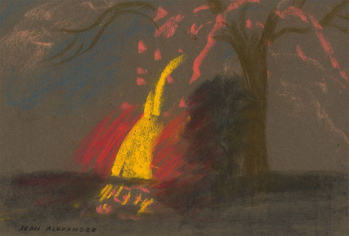 Jean Dryden Alexander (1911-1994) - Mid 20th Century Pastel, Tree in a Landscape