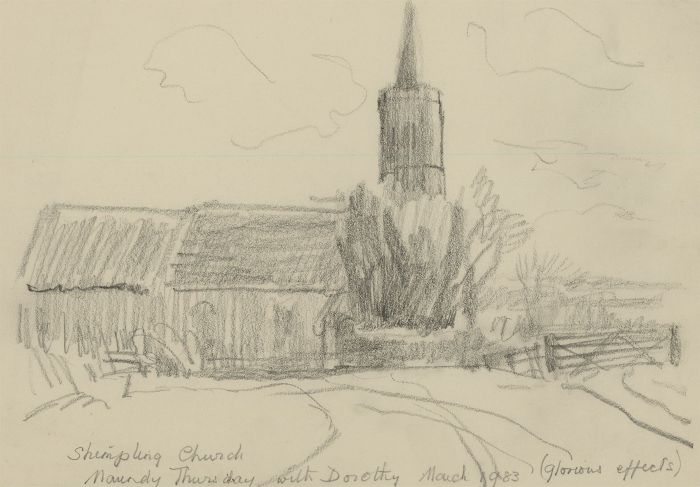 Jean Dryden Alexander (1911-1994) - Set of Six  Graphite Drawings, Churches