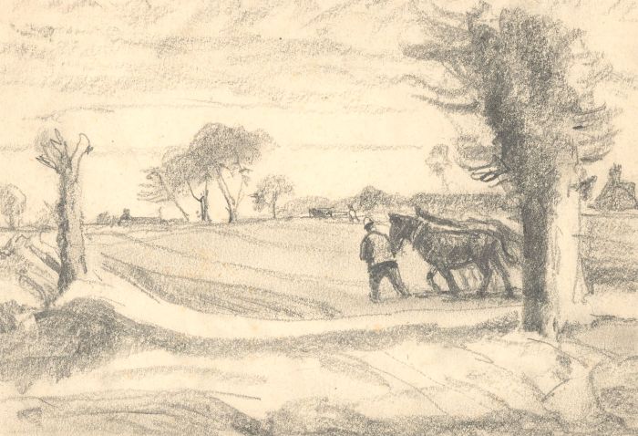 Jean Dryden Alexander (1911-1994) - Set of Two Graphite Drawings, Landscapes
