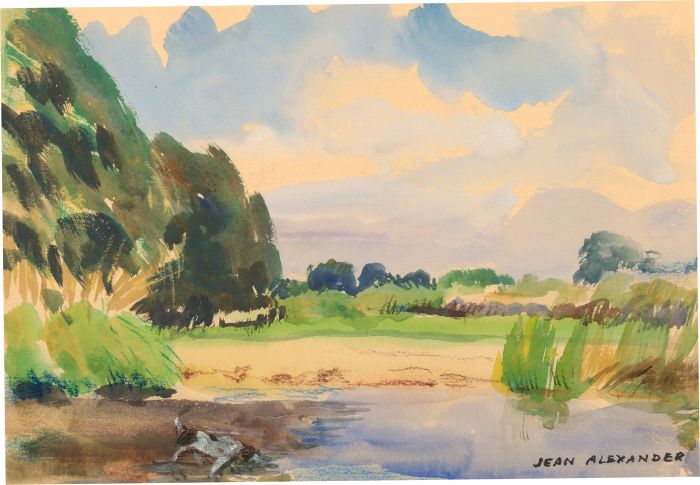 Jean Dryden Alexander (1911-1994) - 1981 Watercolour, The Alexander's Farm