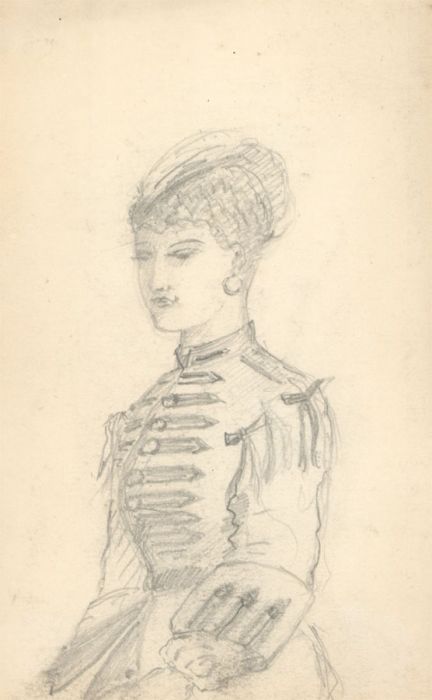 George Willoughby Maynard NA (1843-1923) - Graphite Drawing, Portrait of a Lady
