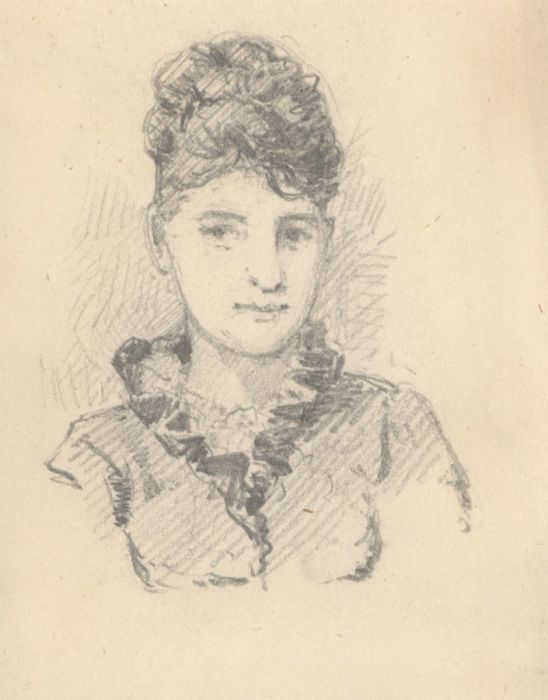 George Willoughby Maynard NA (1843-1923) - Graphite Drawing, Portrait of a Woman