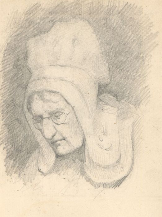 George Willoughby Maynard NA (1843-1923) - Graphite Drawing, Dutch Woman