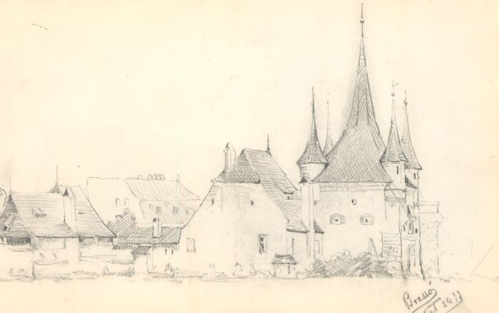 George Willoughby Maynard NA (1843-1923) - 1873 Graphite Drawing, BraÈ™ov