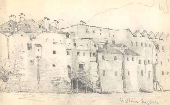 George Willoughby Maynard NA (1843-1923) - 1873 Graphite Drawing, Hallein