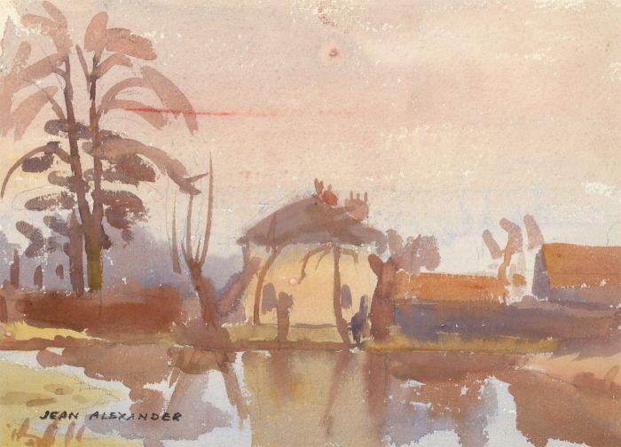 Jean Dryden Alexander (1911-1994) - Three Watercolours, Autumnal Landscapes