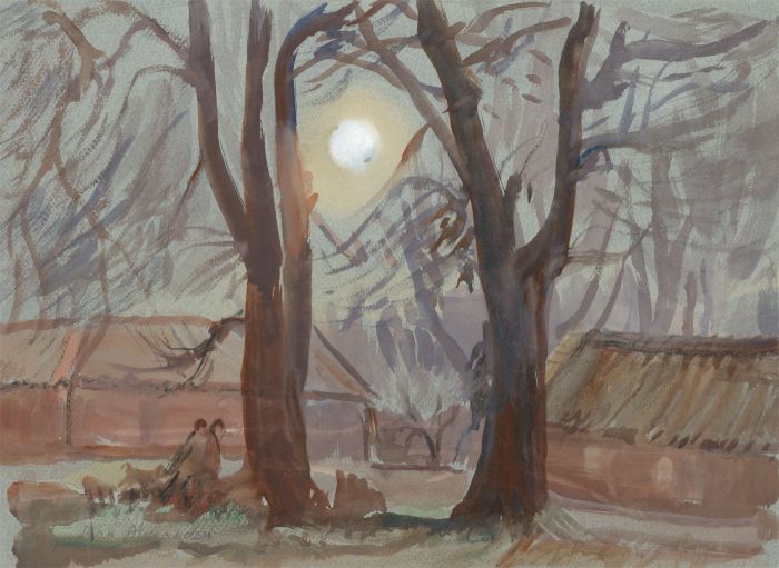Jean Dryden Alexander (1911-1994) - Signed 1987 Watercolour, Sketching at Bungay