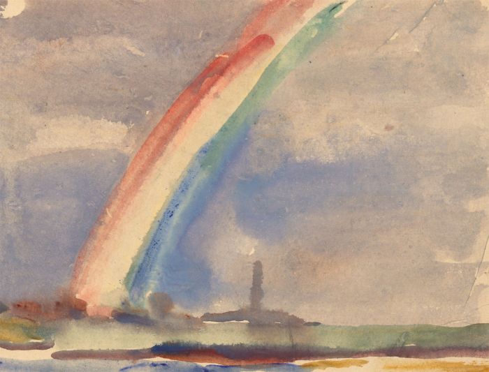 Jean Dryden Alexander (1911-1994) - 1950 Watercolour, Rainbow at Walberswick