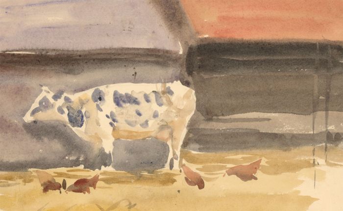 Jean Dryden Alexander (1911-1994) - Set of Three Watercolour, Farmyard Studies