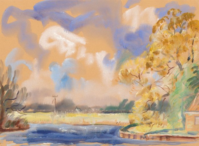 Jean Dryden Alexander (1911-1994) - 1986 Gouache, River Waveney