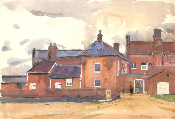 Jean Dryden Alexander (1911-1994) -Watercolour, Thelveton Hall, Norfolk