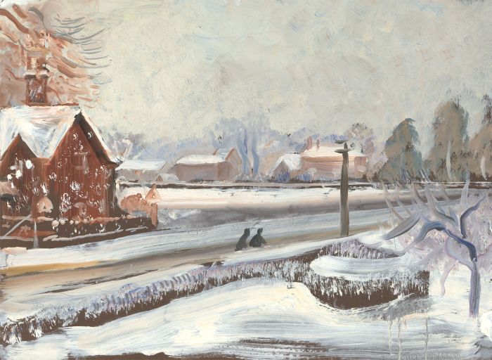 Jean Dryden Alexander (1911-1994) - 1984 Gouache, Thelveton, Norfolk