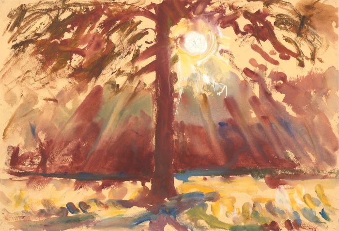 Jean Dryden Alexander (1911-1994) - 1960 Gouache, In the Orchard