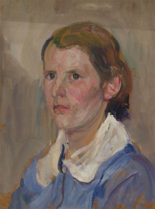 Jean Dryden Alexander (1911-1994) - 1935 Oil, Child in Blue