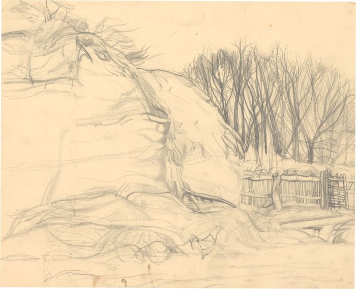 Jean Dryden Alexander (1911-1994) - Set of Four Graphite Drawings, Landscapes