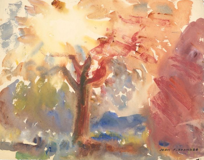Jean Dryden Alexander (1911-1994) - 1955 Gouache, The Blythe Farm