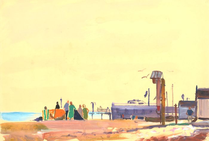 Jean Dryden Alexander (1911-1994) - Signed 1968 Gouache, Felixstowe