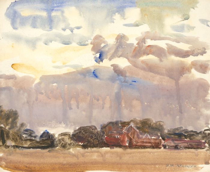 Jean Dryden Alexander (1911-1994) - Signed Watercolour, Brentwood School