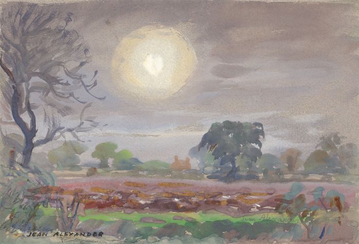 Jean Dryden Alexander (1911-1994) - 1986 Watercolour, Watery Sunrise
