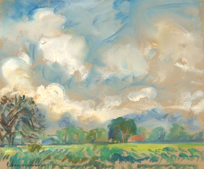 Jean Dryden Alexander (1911-1994) - 1987 Gouache, June Skies