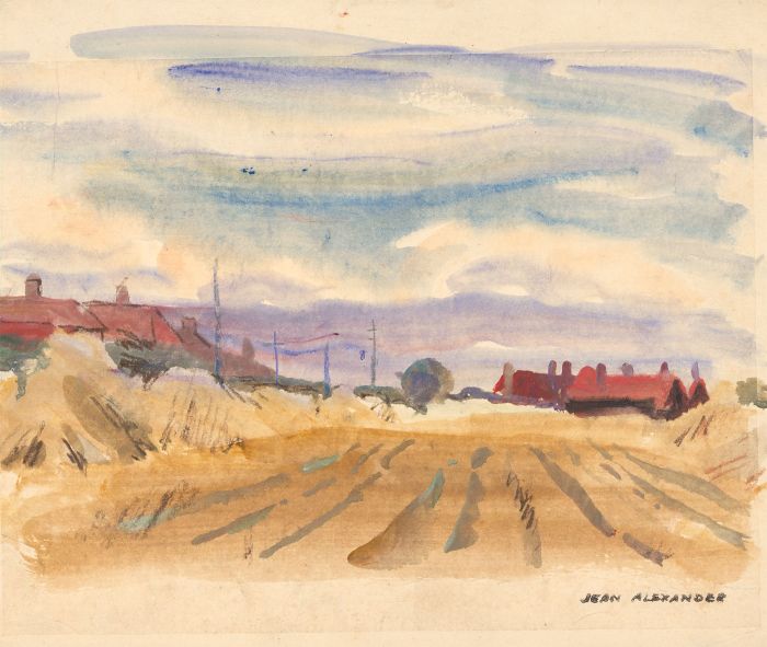 Jean Dryden Alexander (1911-1994) - Mid 20th Century Watercolour, Farm Scene