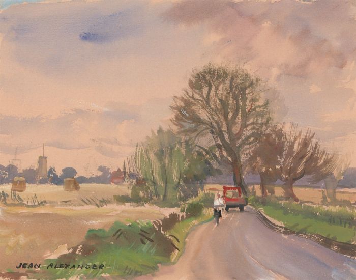 Jean Dryden Alexander (1911-1994) - 1980 Watercolour, Country Road