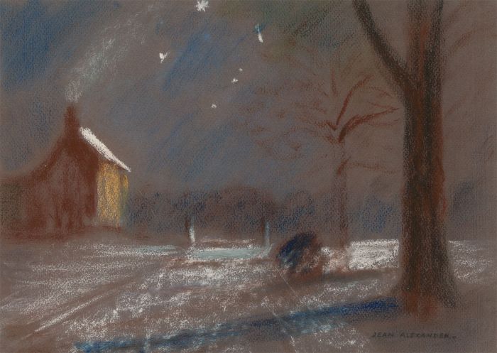 Jean Dryden Alexander (1911-1994) - Set of Three Pastels, Snow in the Evening
