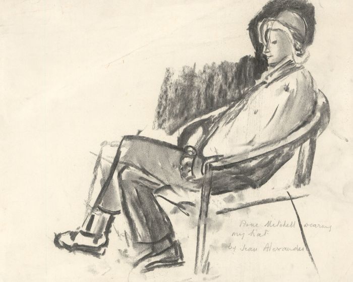 Jean Dryden Alexander (1911-1994) - Signed  Charcoal Drawing, Portrait of Prue