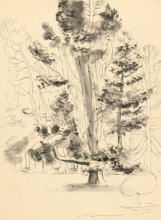 Glyn Morgan (1926-2015) - Set of Three Pen and Ink Drawings, Landscapes