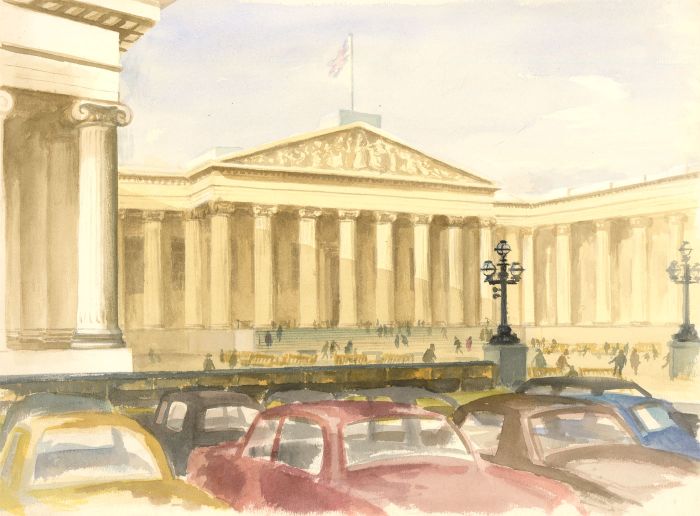 Glyn Morgan (1926-2015) - Watercolour, British Museum, London