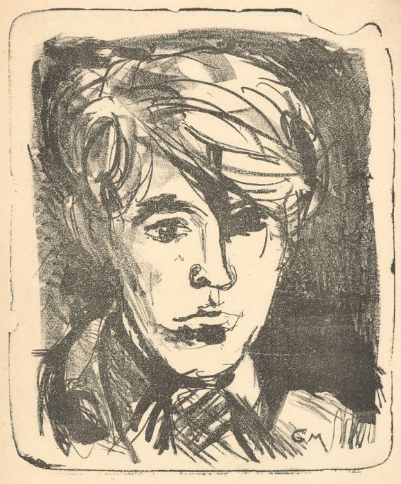 Glyn Morgan (1926-2015) -Lithograph, Portrait of a Boy