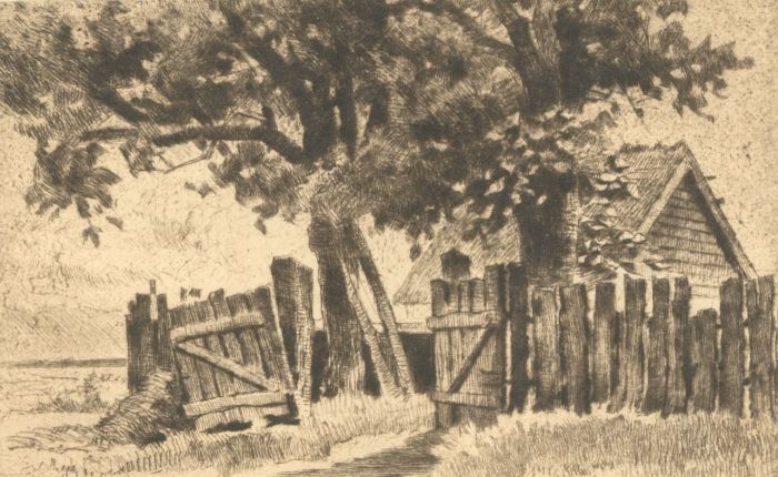Hermann Thiele (1867-1956) - Signed Early 20th Century Etching, Rural Landscape
