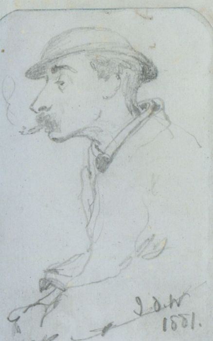 J.D. Watson - Set of Eleven 19th Century Graphite Drawings, Caricatures