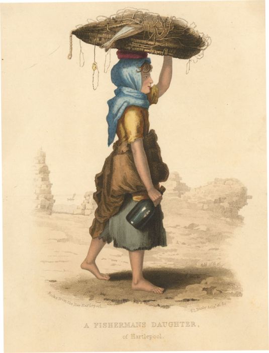 T. L. Busby - A Pair of 19th Century Engravings, Fisherfolk at Hartlepool