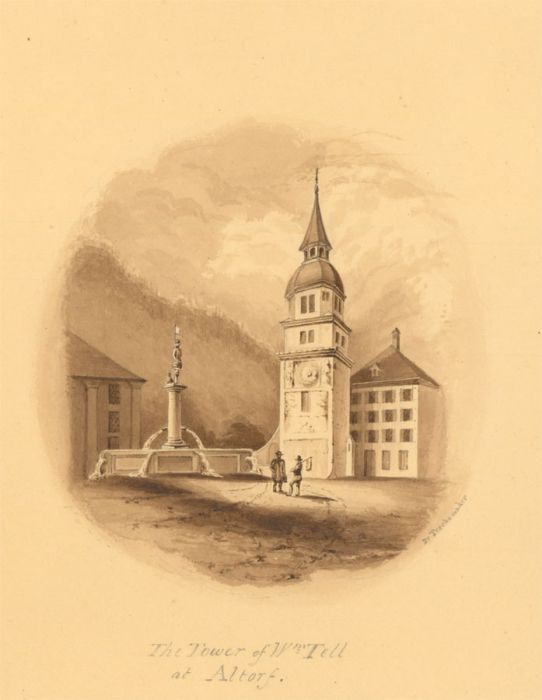 Dr Teschamaker - Signed Mid 19th Century Watercolour, William Tell ...