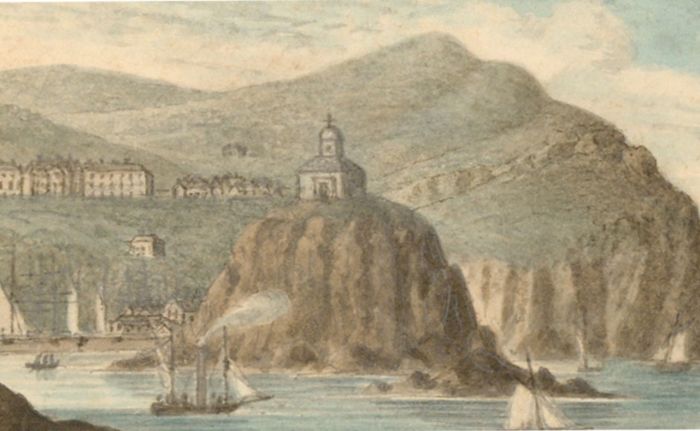 Four Miniature 19th Century Pen and Ink Drawings - Coastal Landscapes