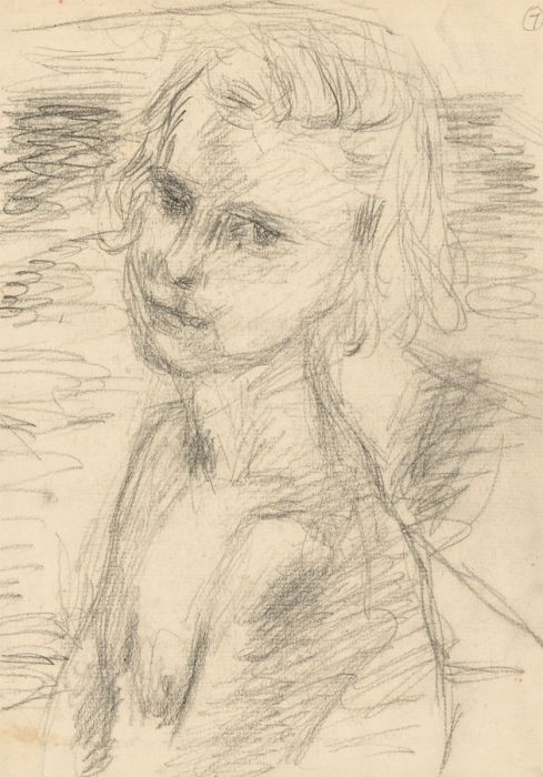 Maurice Feild (1905-1988) - Set of Two Graphite Drawings, Portraits of a Girl