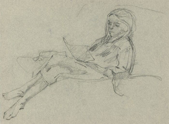 Maurice Feild (1905-1988) - Set of Three Charcoal Drawing, Portraits of Women