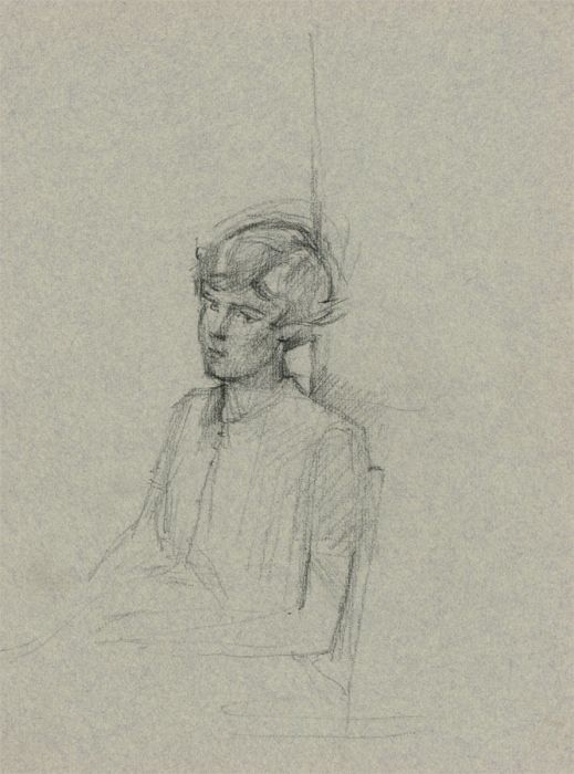 Maurice Feild (1905-1988) - Set of Two Charcoal Drawing, Portraits