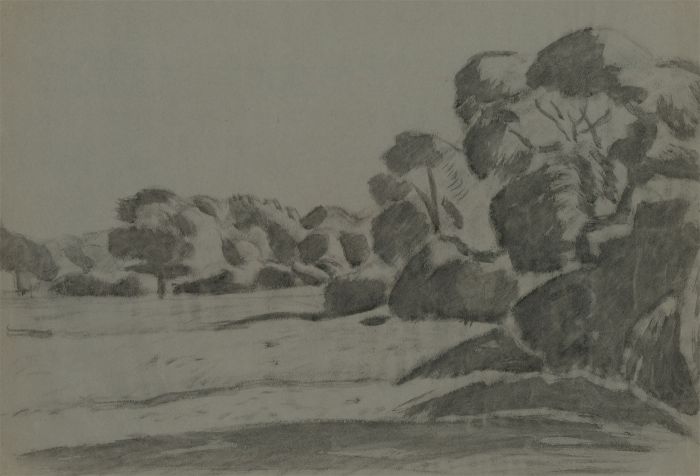Maurice Feild (1905-1988) - Mid 20th Century India Ink, Trees in a Landscape