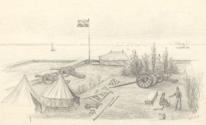 Four Dutch School 19th Century Graphite Drawings - Topographical Views