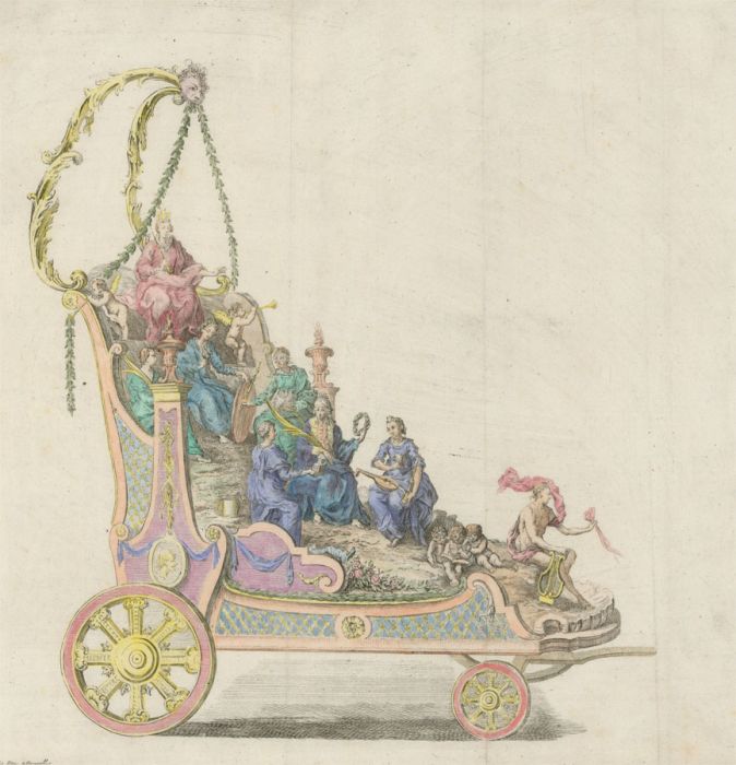 Fine 18th Century Engraving - Religious Pageant