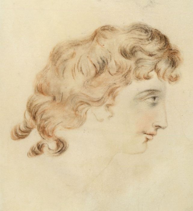 Classical 19th Century Coloured Pencil - Portrait of a Young Man