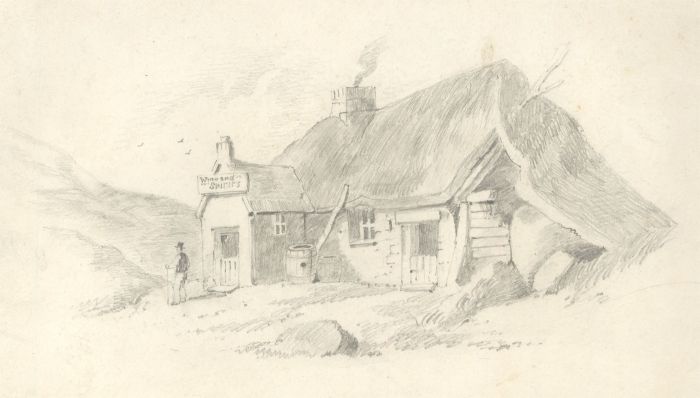 Ealinead - Early 20th Century Graphite Drawing, Old Inn, Scotland