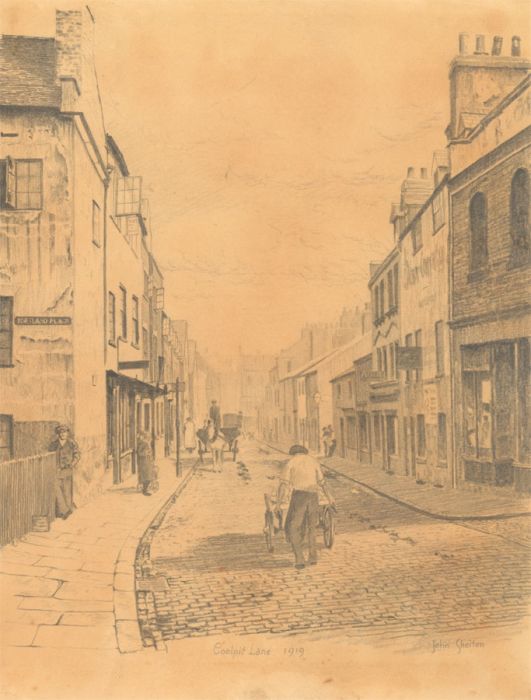 John Shelton - 20th Century Graphite Drawing, Coalpit Lane, 1919