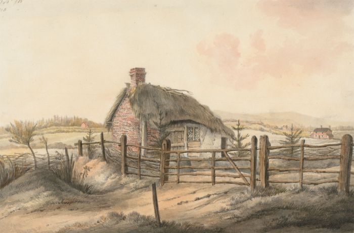 English School 1818 Watercolour - Cottage in a Landscape