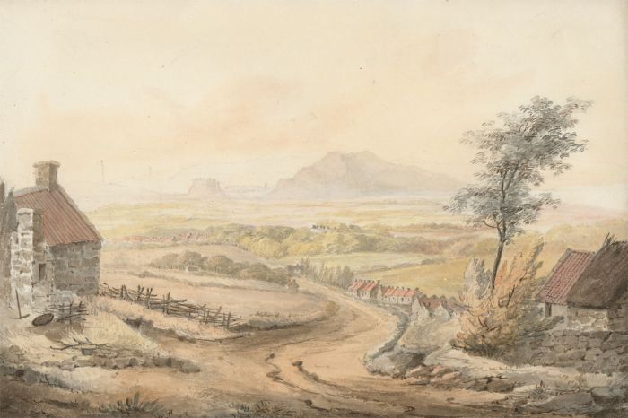 English School 1813 Watercolour - View From Longham