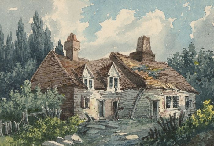 W. Edward Hall - Fine Late 19th Century Watercolour, Rural Cottage Scene