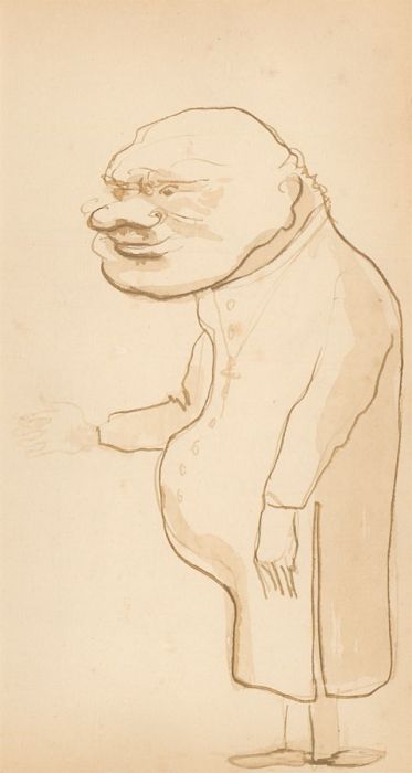 Early 20th Century Pen and Ink Drawing - Caricature of a Priest