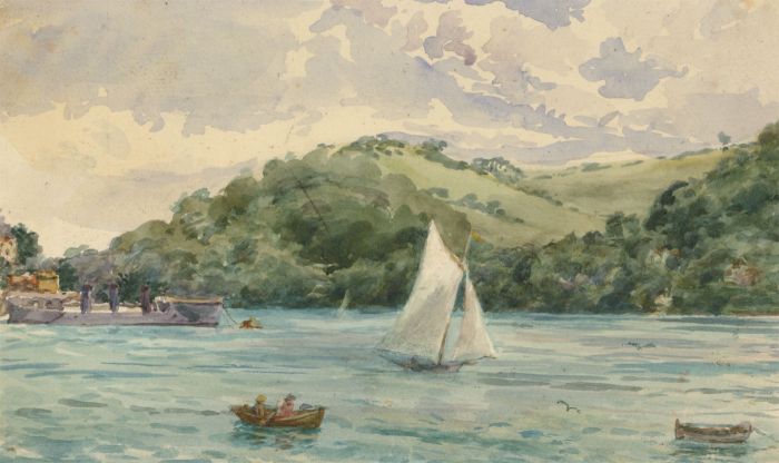 20th Century Watercolour - Coastal Landscape